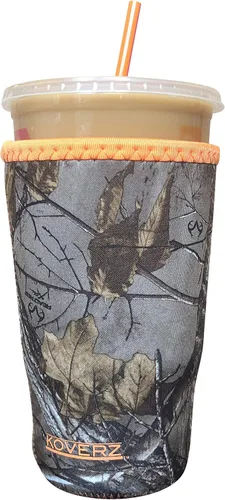 Vista 62 de Funda Koverz para café helado, funda aislante de neopreno para taza, se ajusta a una taza de café de 32 Oz., lavable y reutilizable, accesorios