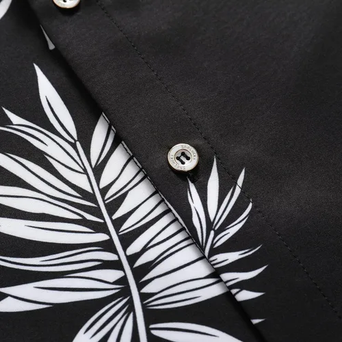 Vista 5 de SheLucki - Camisa hawaiana para hombre, unisex, de manga corta, con botones, para la playa y el verano, ropa casual estampada con sombra de palmas