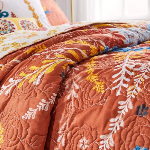 Vista 5 de Greenland Home Barefoot Bungalow Topanga - Juego de edredón de 3 piezas, matrimonial/queen, multicolor