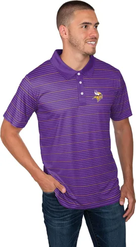 Vista 27 de FOCO Mens NFL Team Logo Striped Polyester Polo Short Sleeve Shirt