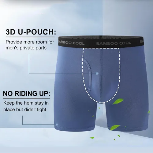 Vista 2 de BAMBOO COOL - Calzoncillos para hombre, cómodos y suaves, de viscosa de bambú (paquete de 4)