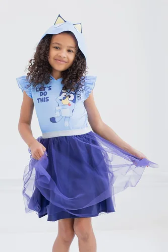 Vista 3 de Bluey Vestido de cosplay de malla para niñas de Bingo a niño grande