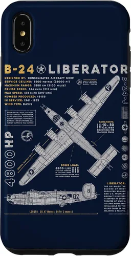 Vista 11 de iPhone 15 B-24 Liberator Consolidated Aircraft B24 Bomber Vintage Case