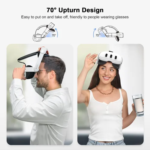 Vista 5 de AMVR Head Strap Compatible with MetaOculus Quest 3 Accessories, 0.45 LB Comfort Elite Strap Replacement Reduces Facial Stress, Adjustable Halo Strap