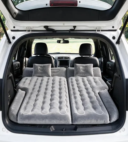 Vista 10 de Umbrauto colchón de aire para SUV para acampar en el coche, colchón de aire impermeable e inflable rápidamente con bomba eléctrica, se adapta a
