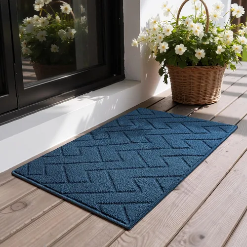 Vista 22 de GRANNY SAYS Tapete para puerta, de 32 x 20 pulgadas, tapete de bienvenida para exteriores, antideslizante, absorbe la suciedad para la entrada
