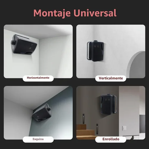 Vista 4 de STUDIOFINIX Altavoces Bluetooth de 3.5 Pulgadas para Exteriores Impermeables con Cable, Altavoces de 3 Vías de 200W de Montaje en Pared Premium