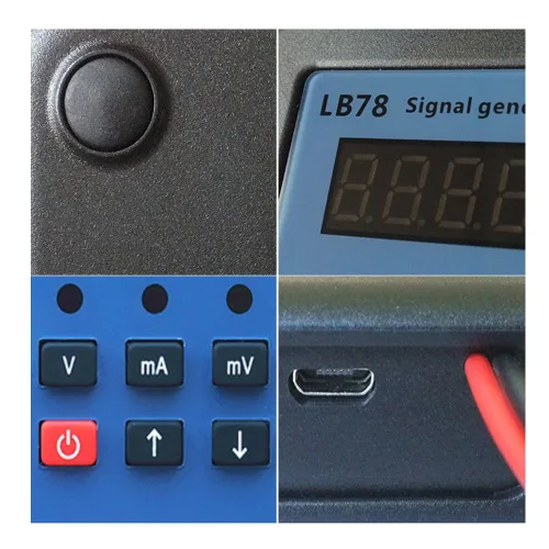 Vista 7 de LB78 Generador de señal de pantalla LCD, 4-20mA/0-10V/mV Resistencia Medidor de voltaje de corriente Voltímetro Fuente de voltímetro Calibrador