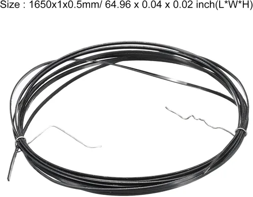 Vista 2 de MECCANIXITY Banda decorativa de plástico para guitarras 1650x1x0.5mm para guitarras acústicas y clásicas, negras, pack de 2 Negro