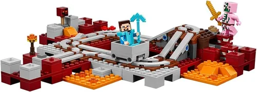 Vista 2 de LEGO Minecraft El Ferrocarril del Nether 21130
