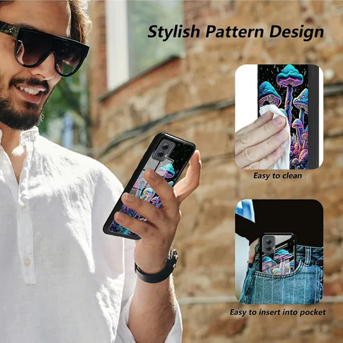 Vista 86 de Funda para Motorola Moto G Stylus 5G 2021 de vidrio templado, funda negra con diseño de mujer negra africana para mujeres y hombres, antiarañazos, a