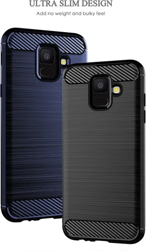 Vista 8 de Asuwish Funda de teléfono para Samsung Galaxy A6 con protector de pantalla de vidrio templado y accesorios de celda de silicona delgada y suave TPU