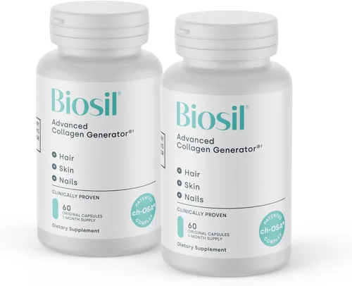 Vista 11 de Biosil Suplemento potenciador de colágeno - 30 cápsulas originales, paquete de 2 - Activador patentado ch-OSA para piel, cabello, uñas