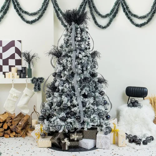 Vista 6 de XmasExp 24 Adornos de Bolas de Navidad Irrompibles Esferas Colgantes para Árbol de Navidad Decoraciones Perfectas para Decoraciones de Halloween