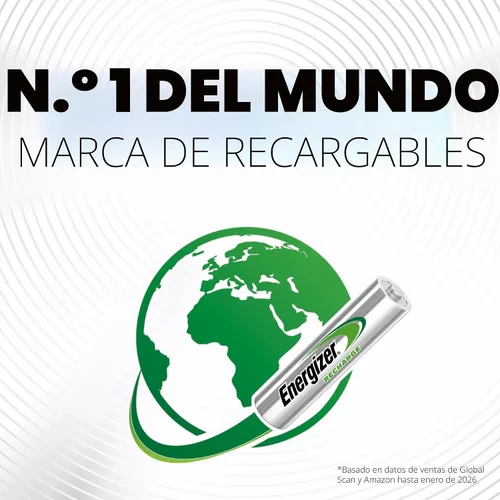Vista 7 de Energizer Cargador básico de recarga con 2 baterías recargables AA NiMH (incluidas), indicador led
