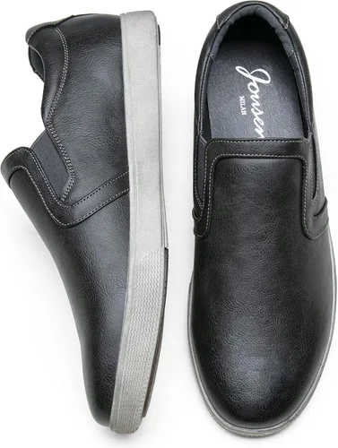 Vista 5 de Jousen Zapatos sin cordones para hombre, estilo retro, ligeros, casuales, sin cordones para hombre