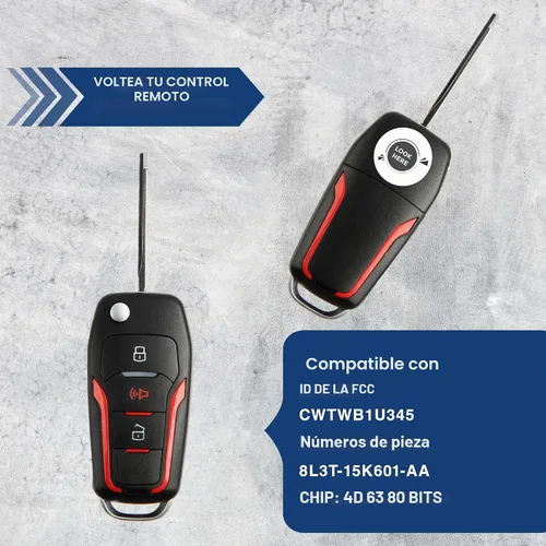 Vista 5 de 2 llaveros KeylessOption para 1998, 1999, 2000, 2001, 2002, 2003, 2004, 2005, 2006, 2007, 2008, 2009, 2010, 2011, 2012, 2013, 2014, 2009, 2010 Dos