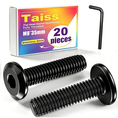 Vista 16 de Taiss 10 piezas de tornillos de cabeza hexagonal de 5/16-18x1, pernos para muebles, tornillos para muebles de acero inoxidable 304, pernos de 1/4