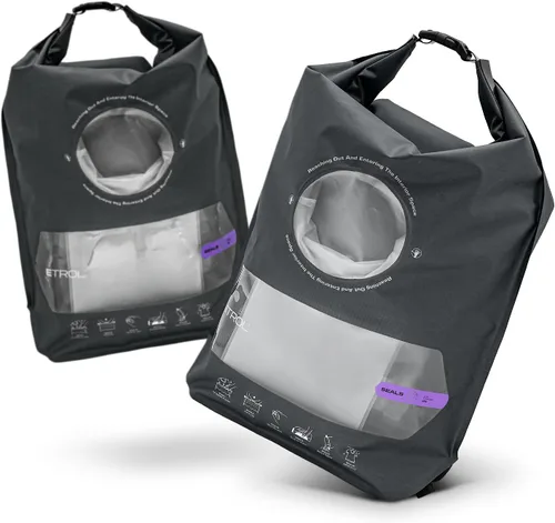 Vista 9 de ETROL Bolsa de lavado portátil, lavadora manual ligera para viajes, camping, lavandería, ropa de bebé, no eléctrica, con salida de agua inferior y 2