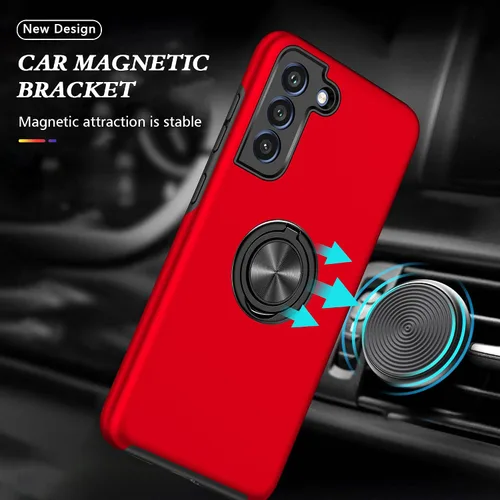 Vista 6 de Funda para Galaxy S21 FE 5G con película nano a prueba de explosiones, paquete de 2 fundas invisibles de grado militar, doble a prueba de golpes