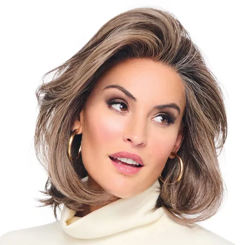 Vista 20 de Raquel Welch Flying Solo - Peluca para niños, 100% atada a mano por ropa de pelo, gorra pequeña promedio, RL10/12 castaño iluminado por el sol
