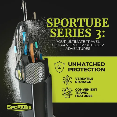 Vista 2 de Sportube Funda de esquí y snowboard Series 3 – Funda protectora de viaje para hasta 3 pares de esquís y equipo alpino, o 2 juegos de tablas
