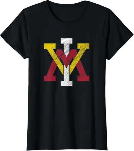 Vista 31 de Virginia Military Institute Camiseta VMI Keydets Distressed Primary, Negro