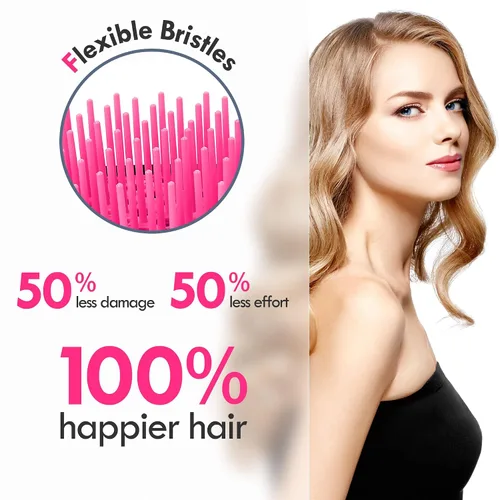 Vista 3 de 2 Pack Cepillo para Desenredar con Ventilación - Cepillo Desenredante con Cerdas Suave para Cabello Sin Enredos - Ideal para Cabello Natural