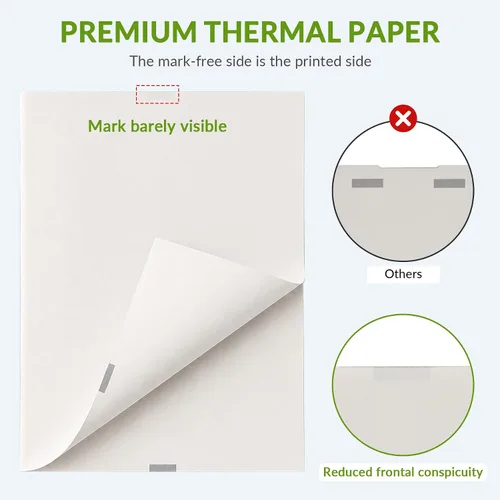 Vista 3 de Thermal Printer Paper 8.5 x 11 Inch Folded 300 Sheets