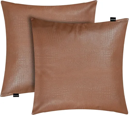 Vista 20 de Funda de almohada de piel de cordero – Funda de cojín decorativa para sofá – Fundas para sala de estar y dormitorio, 22 x 22 pulgadas – Paquete de 2