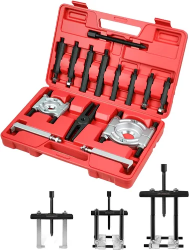 Vista 9 de DAYUAN Juego de 14 extractores separadores de rodamientos, resistente capacidad de 5 toneladas, kit de extractor de rodamientos de 2 y 3 pulgadas