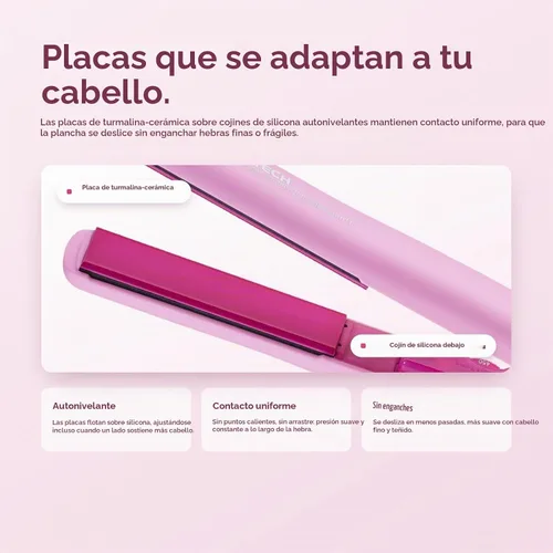 Vista 9 de IZUTECH BTX450 One Inch Styler Algodón Rosa
