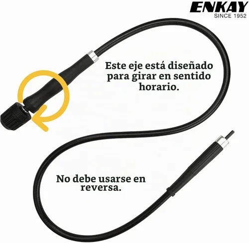 Vista 5 de ENKAY - Eje flexible resistente con portabrocas sin llave de 1/4 de pulgada, 56 pulgadas