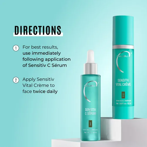Vista 5 de Malibu C Sensitiv Vital Crema hidratante facial – Hidratante no comedogénico para pieles mixtas – Fórmula ligera enriquecida con Pro vitamina B5