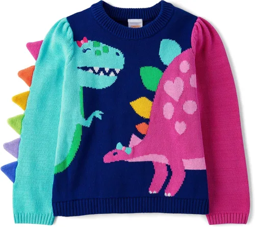 Vista 6 de Gymboree Suéter sin botones de manga larga con cuello redondo para bebés y niños pequeños Negro