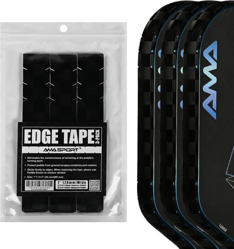 Vista 103 de PICKLETECH Cinta de protección de pala de pickleball – Protector de borde de cabeza de paleta – Cinta de protección de borde de raqueta ajuste