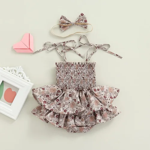 Vista 2 de MA&BABY Conjunto familiar de verano de 0 a 6 años a juego para hermanas, vestido de hermanas, camisa para hermano, lindo estampado floral