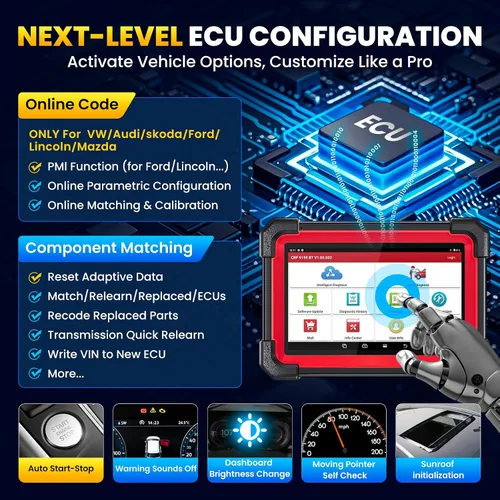 Vista 7 de Launch X431 CRP919EBT OBD2 escáner, herramienta de escaneo bidireccional Bluetooth inalámbrica avanzada, código ECU, CANFD/DOIP, FCA AutoAuth, más