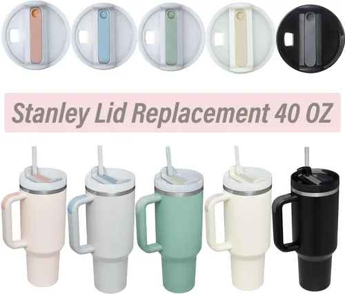 Vista 6 de Tapa de vaso de 40 onzas para Stanley, a prueba de derrames, resistentes a salpicaduras, funda de repuesto para accesorio de copa Stanley