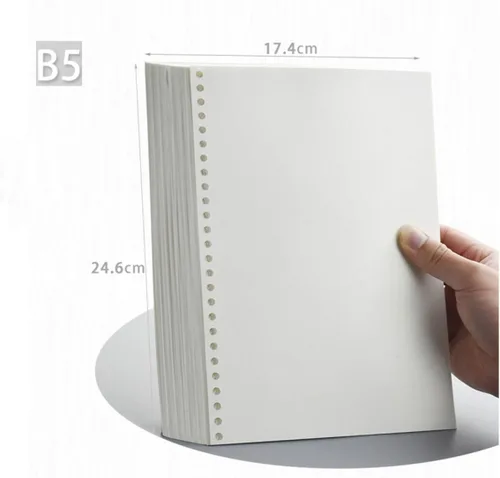 Vista 5 de VILLCASE 50 hojas de recambio de página, bloc de dibujo para niños, diarios, blocs de bocetos de papel para niños, papel de recambio de dibujo
