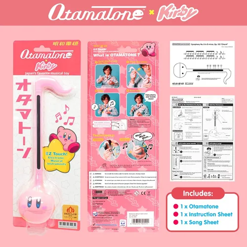 Vista 3 de Otamatone Kirby Rosa Estrella Héroe Instrumento Musical Electrónico Japonés Sintetizador de Música Portátil de Japón por Maywa Denki Studio, Premio