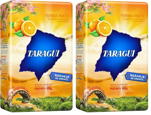 Vista 2 de Taragüi Yerba Mate con Tallos, 500 gr - 1.1 lbs, Naranjas del Este
