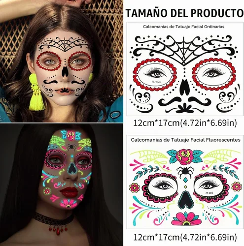 Vista 3 de SelfTek Halloween Day of the Dead Costumes