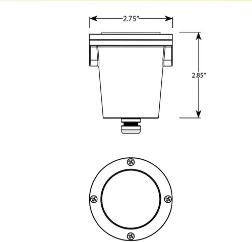 Vista 4 de VOLT Mini luz de grado IP68 impermeable 3 en 1 de 12 V con parte superior de latón (bronce) para iluminación de paisaje de bajo voltaje de camino