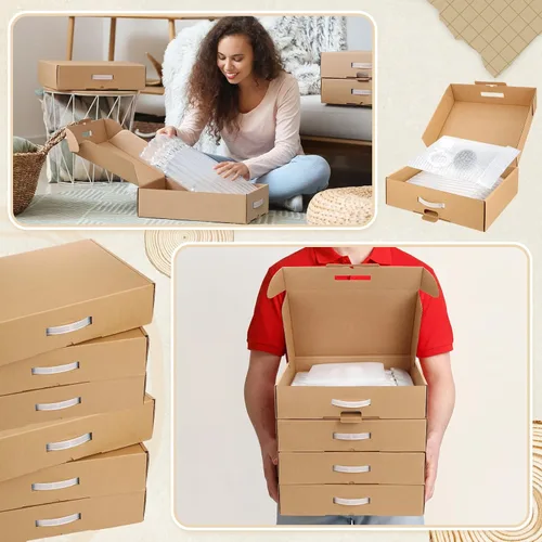 Vista 5 de Dunzoom Paquete de 10 cajas de envío para laptop con bolsas inflables para Marrón