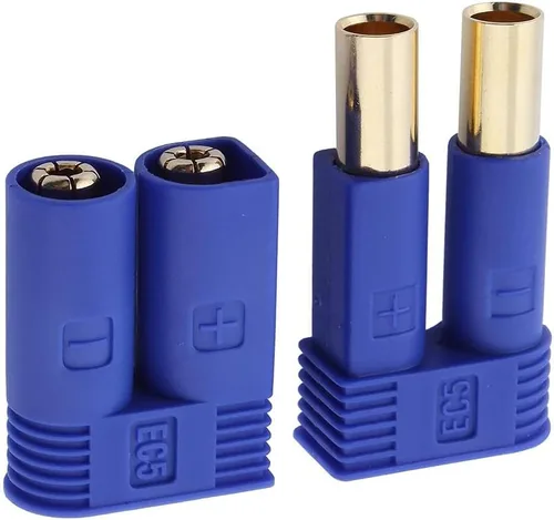 Vista 2 de 20 pares EC5 bala banana conector hembra macho 0.197 in bala oro conector para RC ESC LIPO batería