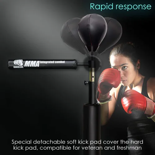 Vista 6 de InnoLife MMA Boxing Speed Trainer Punching Spinning Bar con doble cabezal de punzonado