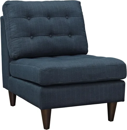 Vista 20 de Sofá esquinero Modway Empress, estilo de mediados de siglo, tapizado de tela en avena, Tela, Celeste