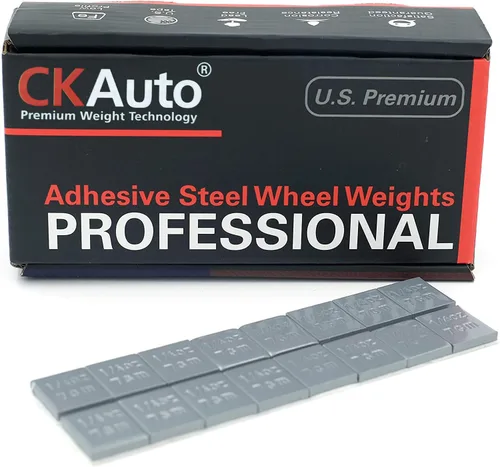 Vista 7 de CKAuto 1/4 oz, 0.25 onzas, negro, adhesivo adhesivo en pesos de rueda, tipo EasyPeel. Coches, camiones, SUV, motocicletas, autos RC. Perfil bajo, 12