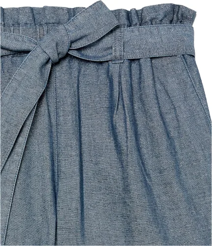Vista 3 de GUESS Pantalones cortos de mezclilla Lurex con cintura para niña